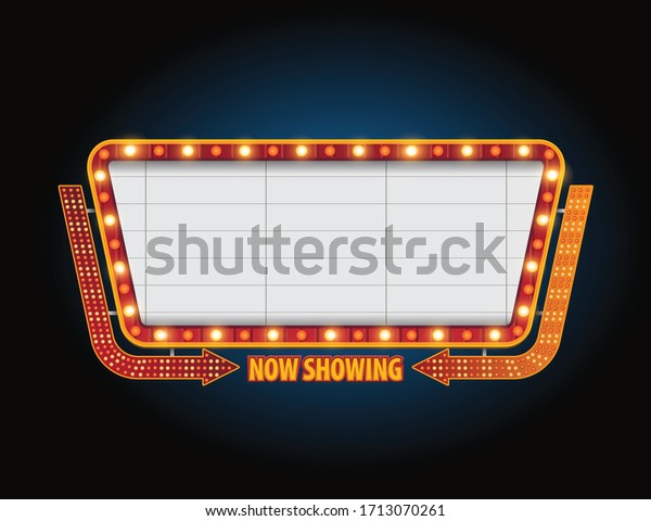 Theater Sign Billboard Frame Design Stock Vector (Royalty Free) 1713070261