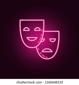 theater sign icon. Elements of Media in neon style icons. Simple icon for websites, web design, mobile app, info graphics