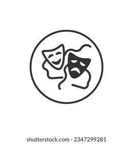 Theater Sign Icon Vector Design.