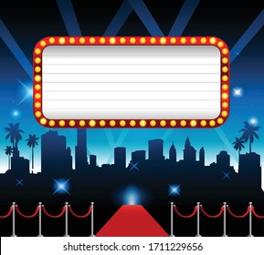 Theater Sign Red Carpet Hollywood Banner Film Premiere