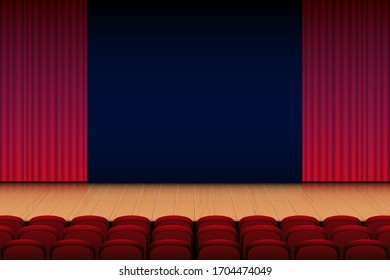 Theater stage background vector design illustration