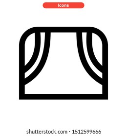 theater stage icon isolated sign symbol vector illustration - high quality black style vector icons
