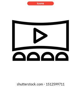theater stage icon isolated sign symbol vector illustration - high quality black style vector icons
