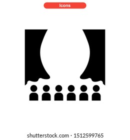 theater stage icon isolated sign symbol vector illustration - high quality black style vector icons
