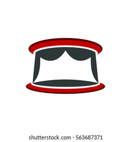 Vector de logotipos de iconos de escenario del teatro