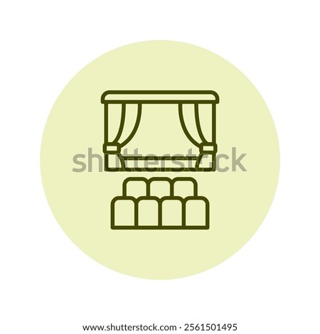 Theater stage pentaglow , vector, pixel perfect, illustrator file