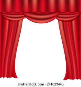 Theater stage red open
