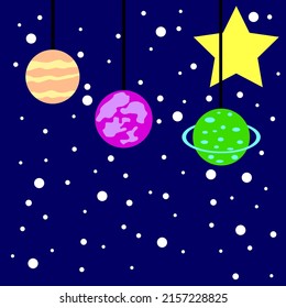 theater starry sky in bright colors