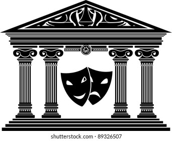 theater. stencil. vector illustration for design