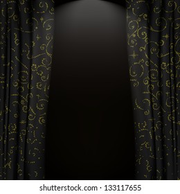 Theater style vector curtain