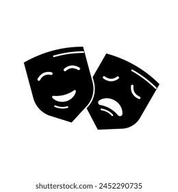 theater, theatrical masks - vector icon	
