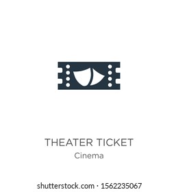 Theater ticket icon vector. Trendy flat theater ticket icon from cinema collection isolated on white background. Vector illustration can be used for web and mobile graphic design, logo, eps10