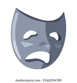 theater tragedy mask isolated icon