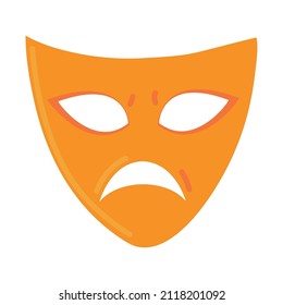 theater unhappy mask cartoon icon