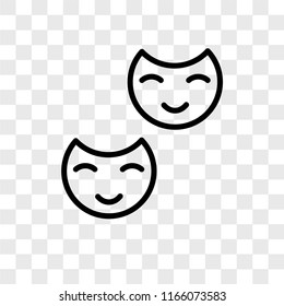 Theater vector icon isolated on transparent background, Theater logo concept