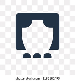 Theater vector icon isolated on transparent background, Theater transparency concept can be used web and mobile