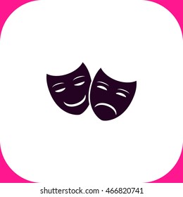 Theater vector icon on white background.