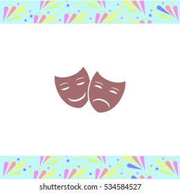 Theater vector icon on white background. Isolated illustration. Business picture.