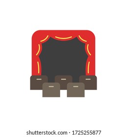 Theater vector icon symbol stage isolated on white background