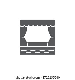 Theater vector icon symbol stage isolated on white background