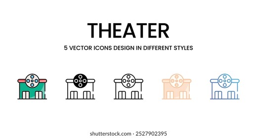 Theater vector icons set stock illustration