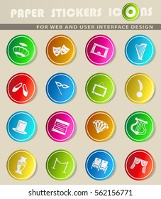 theater vector icons for user interface design