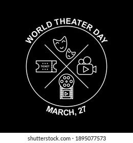 Theater vintage illustration. Easy to edit with vector file. Can use for your creative content. Especially about world theater day campaign in this march.