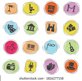 theater web icons for user interface design
