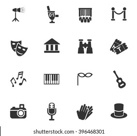 theater web icons for user interface design