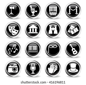theater web icons for user interface design