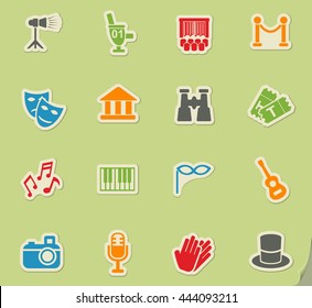 theater web icons for user interface design