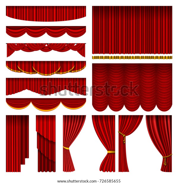 背景に赤いブラインドカーテンステージ のベクター画像素材 ロイヤリティフリー