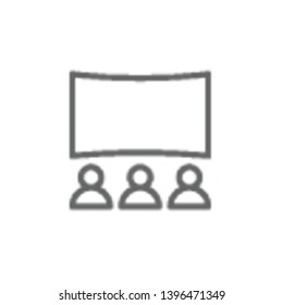 Theatre audience icon. Element of theatre icon. Thin line icon for website design and development, app development. Premium icon