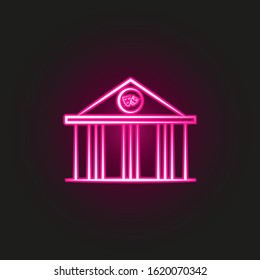 theatre building neon style icon. Simple thin line, outline vector of theatre icons for ui and ux, website or mobile application