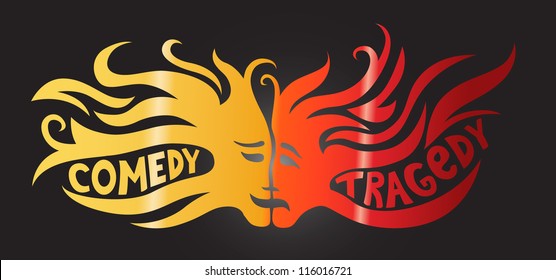 Theatre Concept - Comedy And Tragedy