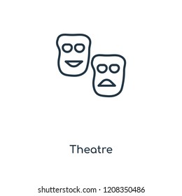 Theatre concept line icon. Linear Theatre concept outline symbol design. This simple element illustration can be used for web and mobile UI/UX.