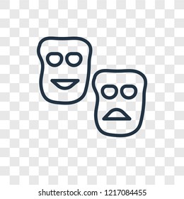 Theatre concept vector linear icon isolated on transparent background, Theatre concept transparency concept in outline style