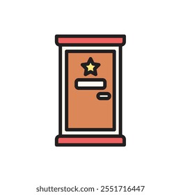 Theatre Dressing Room Icon Vector Illustration