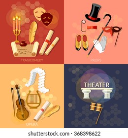 Theatre flat theater set musical operetta entertainment and performance elements literature dramaturgy  