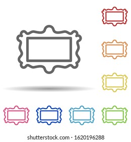 Theatre frame in multi color style icon. Simple thin line, outline vector of theatre icons for ui and ux, website or mobile application