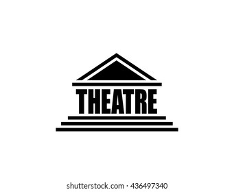 Theatre icon isolated on white background. Theatre logo. Vector sign.