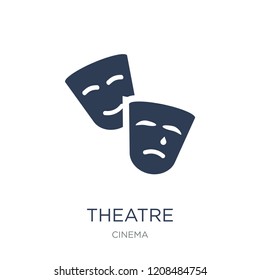 Theatre icon. Trendy flat vector Theatre icon on white background from Cinema collection, vector illustration can be use for web and mobile, eps10
