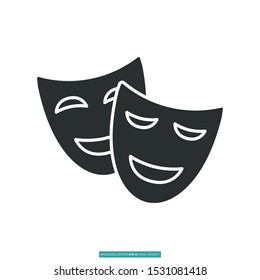 Theatre icon vector illustration logo template for many purpose. Isolated on white background.