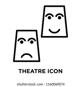 Theatre icon vector isolated on white background, Theatre transparent sign , line and outline elements in linear style