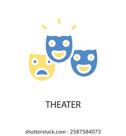 theatre icon. vector.Editable stroke.linear style sign for use web design,logo.Symbol illustration.