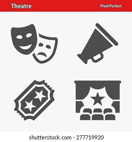 Theatre Icons. Professional, pixel perfect icons optimized for both large and small resolutions. EPS 8 format. Designed at 32 x 32 pixels. - Shutterstock ID 277719920