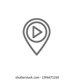 Theatre location icon. Element of theatre icon. Thin line icon for website design and development, app development. Premium icon
