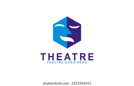 vector de logotipo de teatro. ilustración de teatro