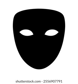 Theatre mask silhouette vector illustration design on white background.