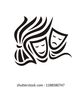 Theatre masks. Vector illustration